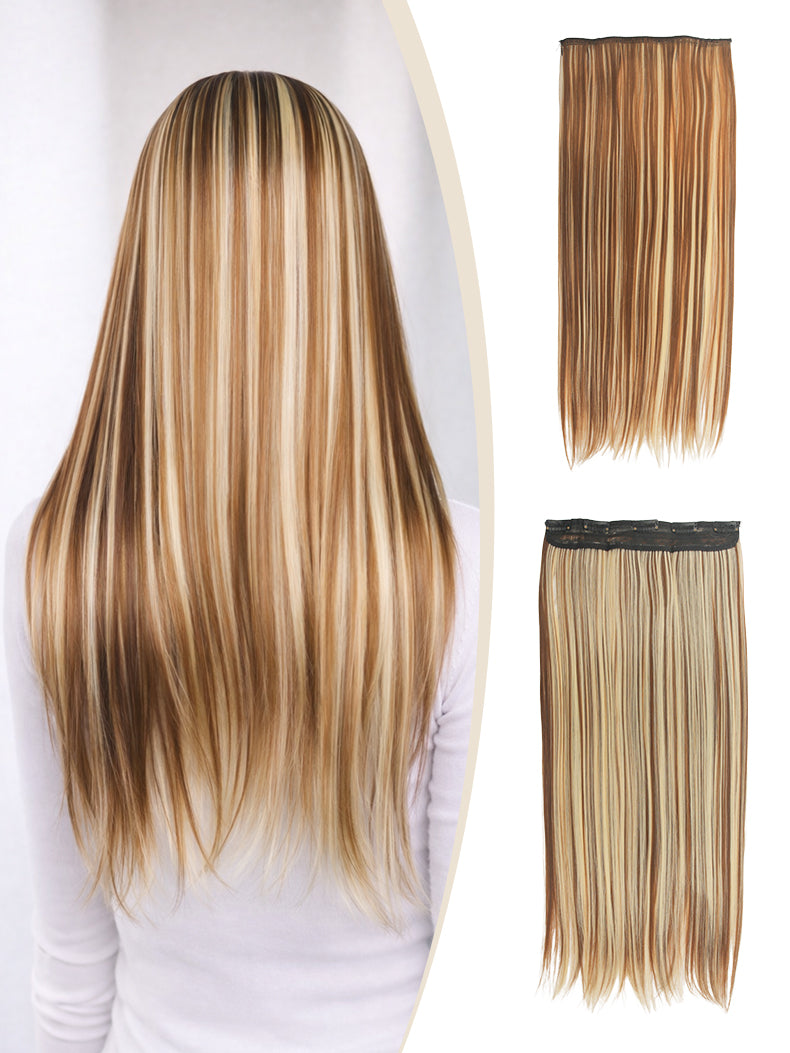 60cm lange Clip Haareverlängerung in 5 Sekunden Clip-In Extensions | unsichtbar & hitzebeständig