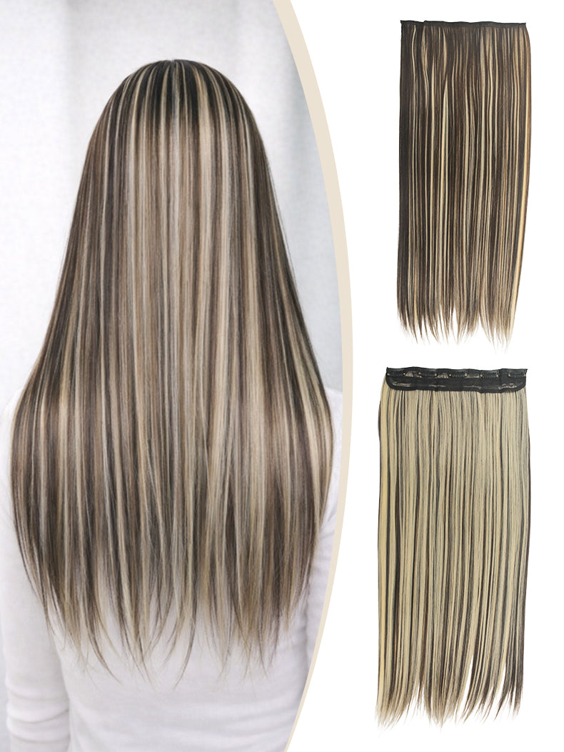 60cm lange Clip Haareverlängerung in 5 Sekunden Clip-In Extensions | unsichtbar & hitzebeständig