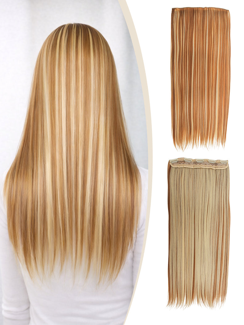 60cm lange Clip Haareverlängerung in 5 Sekunden Clip-In Extensions | unsichtbar & hitzebeständig