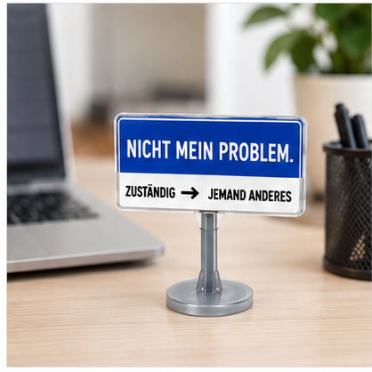 Büro Schreibtisch Schild mit lustigem Spruch | Mini Straßenschild Deko | Geschenk für Kollegen & Freunde | 30 Designs