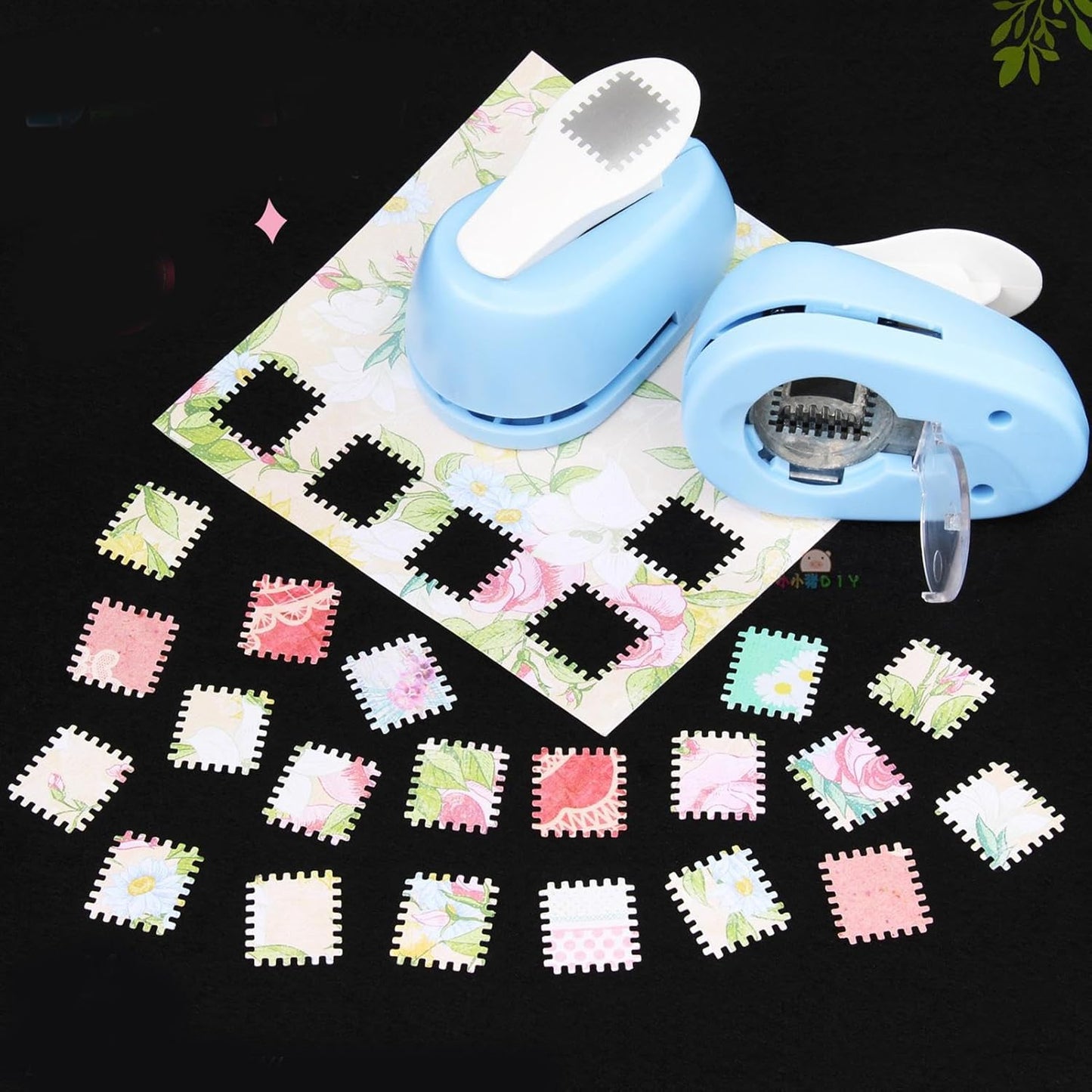 Quadratischer Locher Papierstanzer Briefmarken-Stanzer Papier Ausstanzer Motivlocher Für Stempelherstellung, Etikettenherstellung, Bastelarbeiten