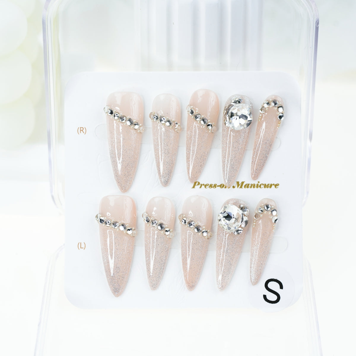 Handgemachte künstliche Nägel Abnehmbare vollständig abdeckende künstliche Nägel, Frauen Mädchen DIY Maniküre