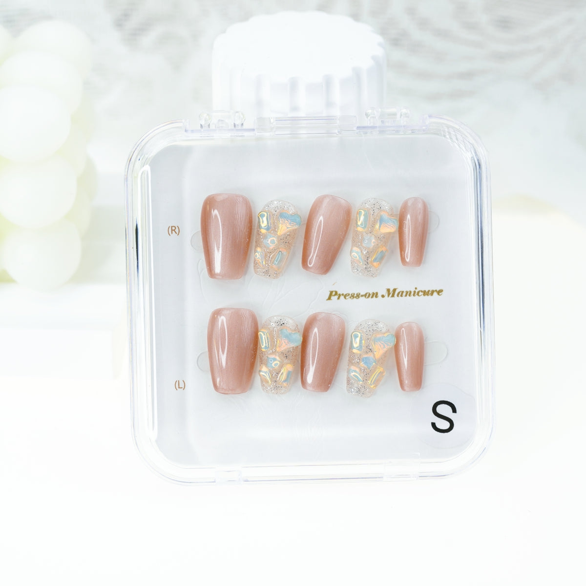 Handgemachte künstliche Nägel Abnehmbare vollständig abdeckende künstliche Nägel, Frauen Mädchen DIY Maniküre