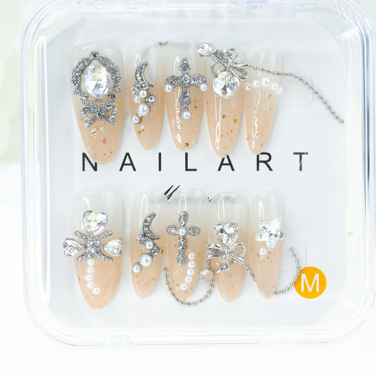 Handgemachte künstliche Nägel Abnehmbare vollständig abdeckende künstliche Nägel, Frauen Mädchen DIY Maniküre