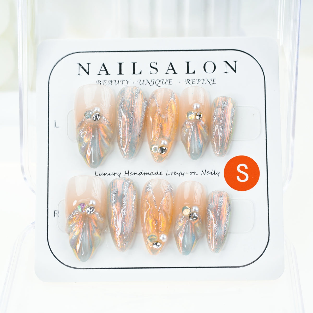 Handgemachte künstliche Nägel Abnehmbare vollständig abdeckende künstliche Nägel, Frauen Mädchen DIY Maniküre