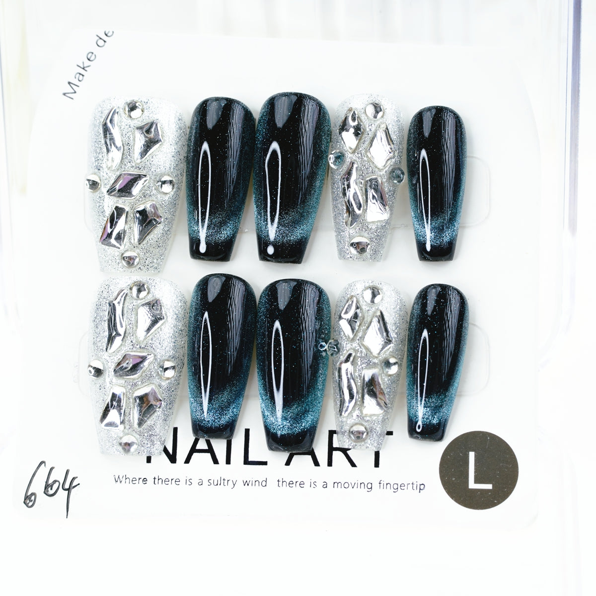 Handgemachte künstliche Nägel Abnehmbare vollständig abdeckende künstliche Nägel, Frauen Mädchen DIY Maniküre