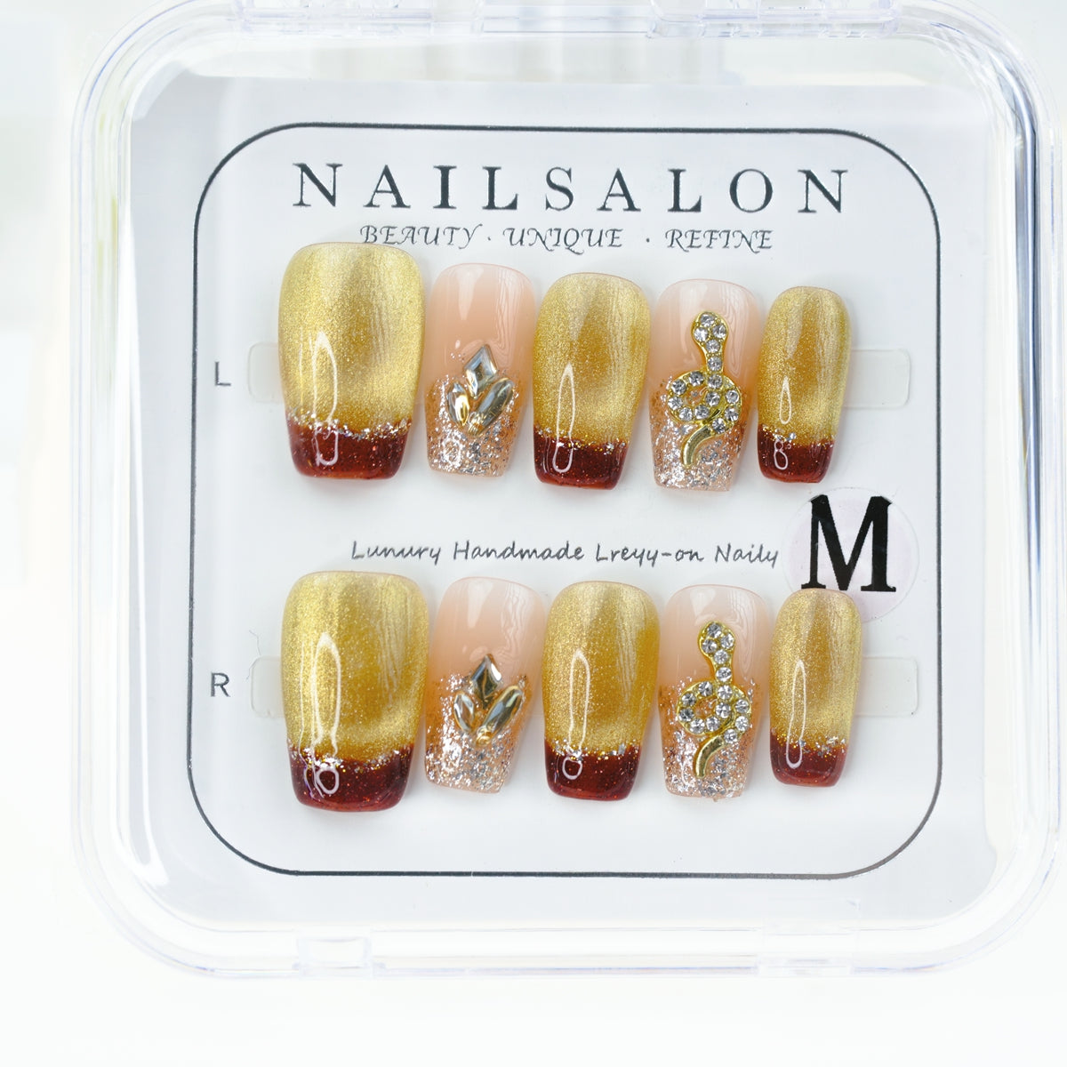 Handgemachte künstliche Nägel Abnehmbare vollständig abdeckende künstliche Nägel, Frauen Mädchen DIY Maniküre