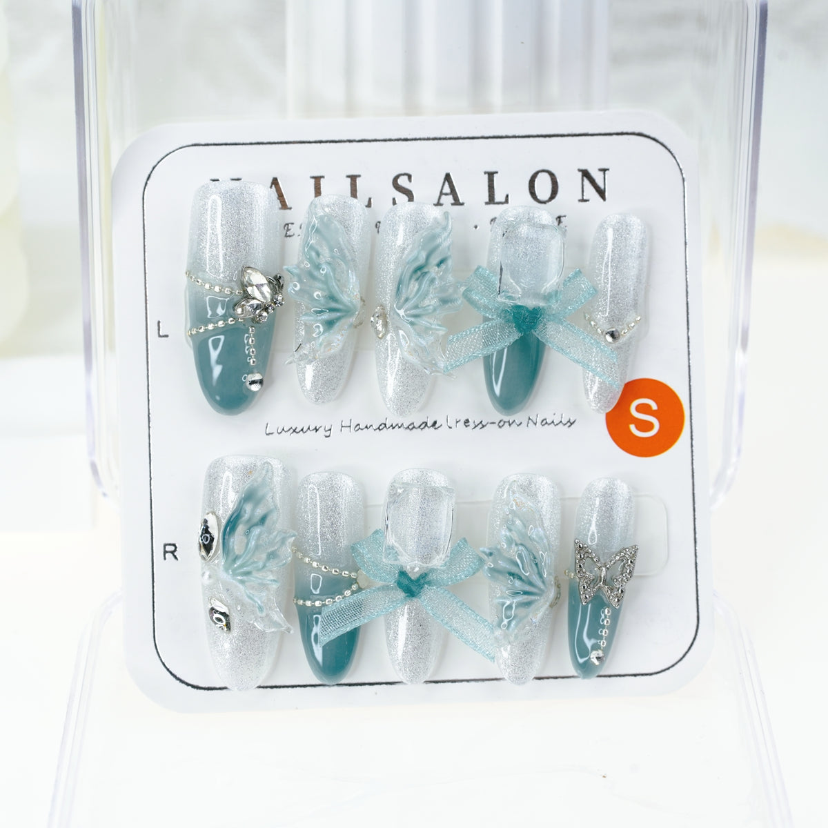 Handgemachte künstliche Nägel Abnehmbare vollständig abdeckende künstliche Nägel, Frauen Mädchen DIY Maniküre