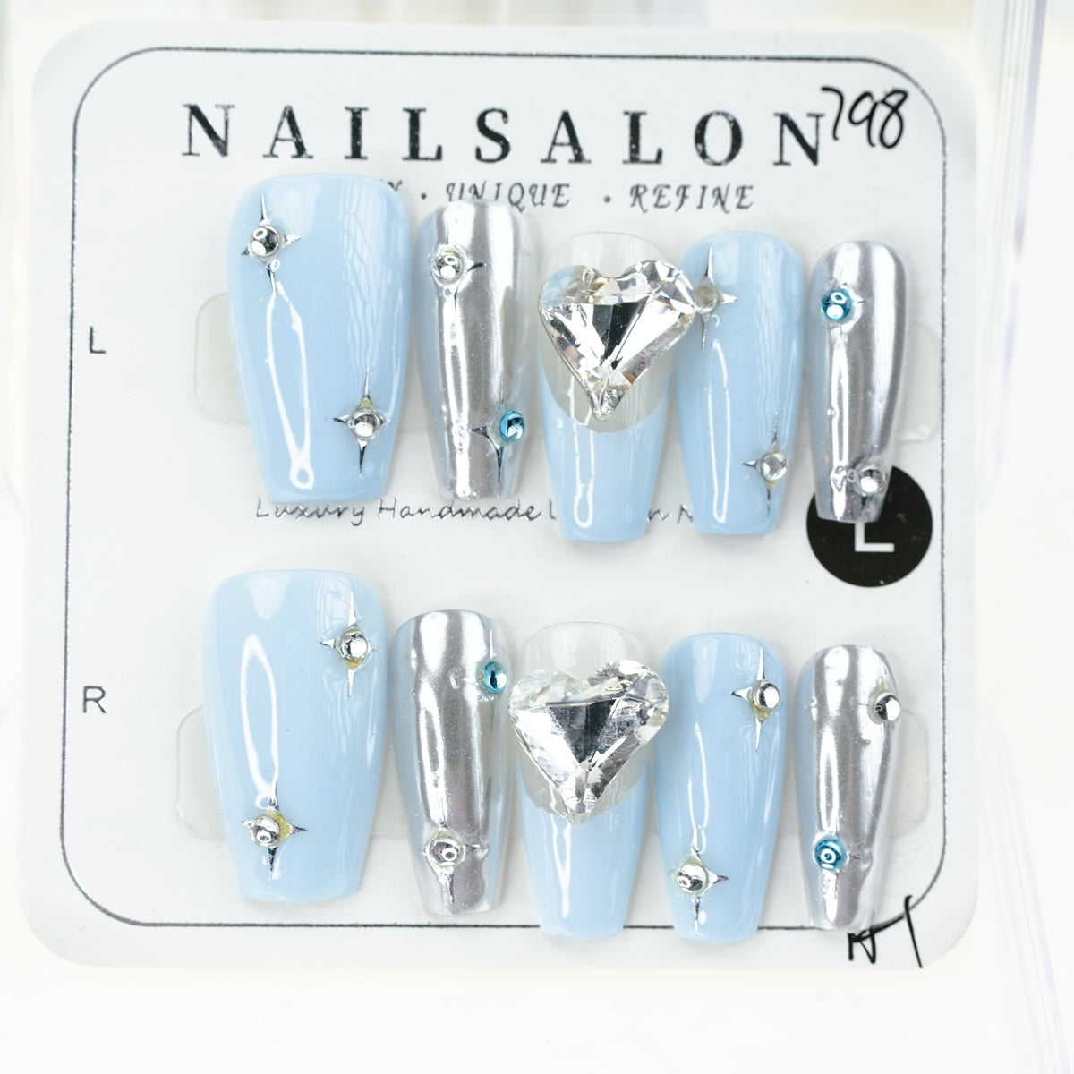 Handgemachte künstliche Nägel Abnehmbare vollständig abdeckende künstliche Nägel, Frauen Mädchen DIY Maniküre