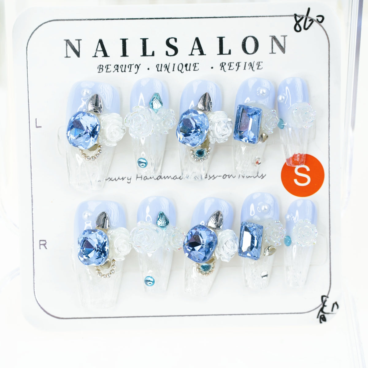 Handgemachte künstliche Nägel Abnehmbare vollständig abdeckende künstliche Nägel, Frauen Mädchen DIY Maniküre