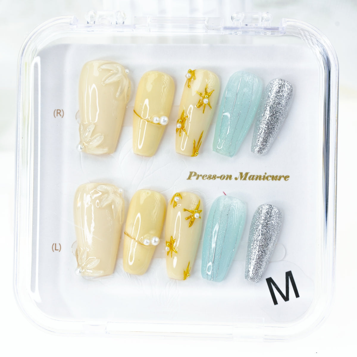 Handgemachte künstliche Nägel Abnehmbare vollständig abdeckende künstliche Nägel, Frauen Mädchen DIY Maniküre