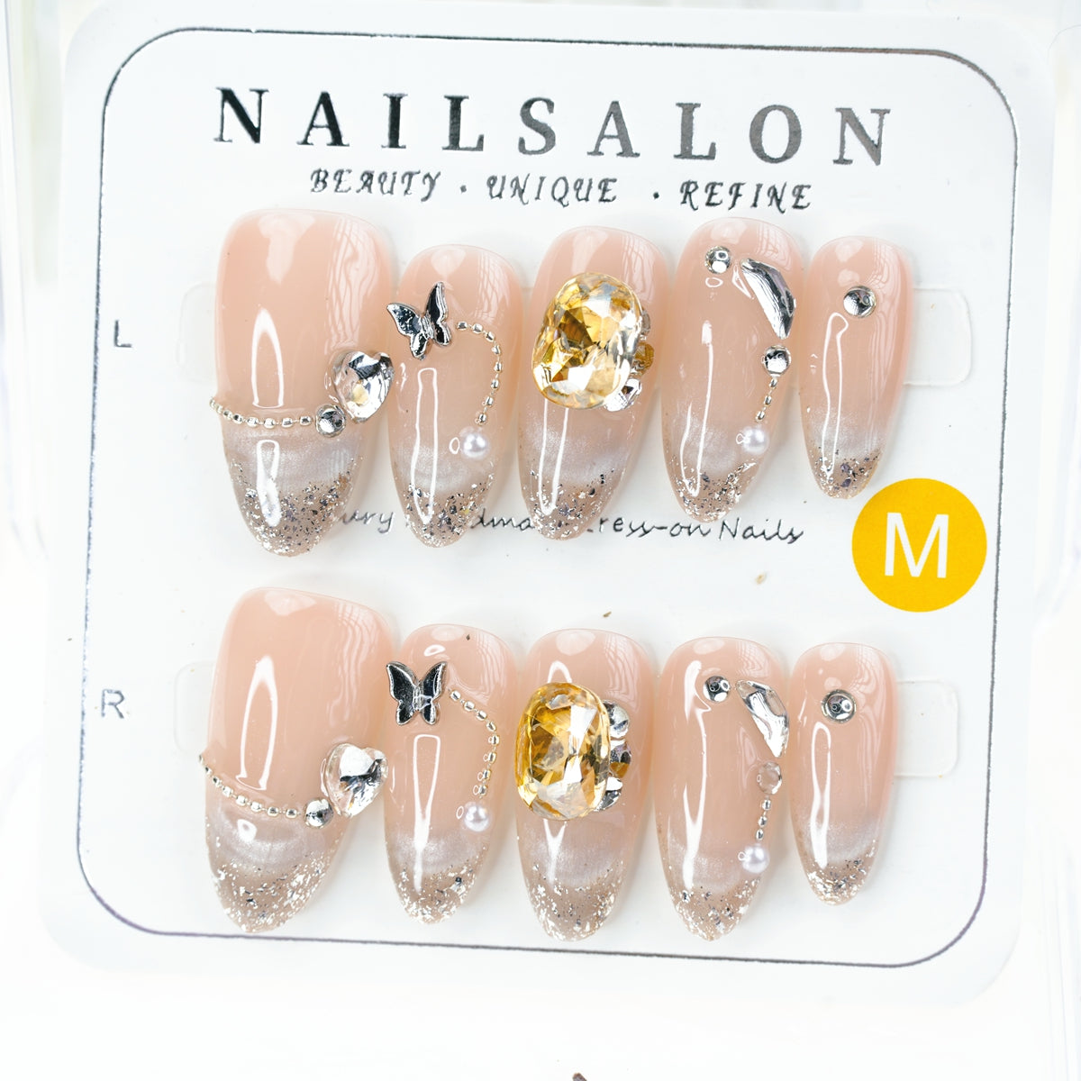 Handgemachte künstliche Nägel Abnehmbare vollständig abdeckende künstliche Nägel, Frauen Mädchen DIY Maniküre