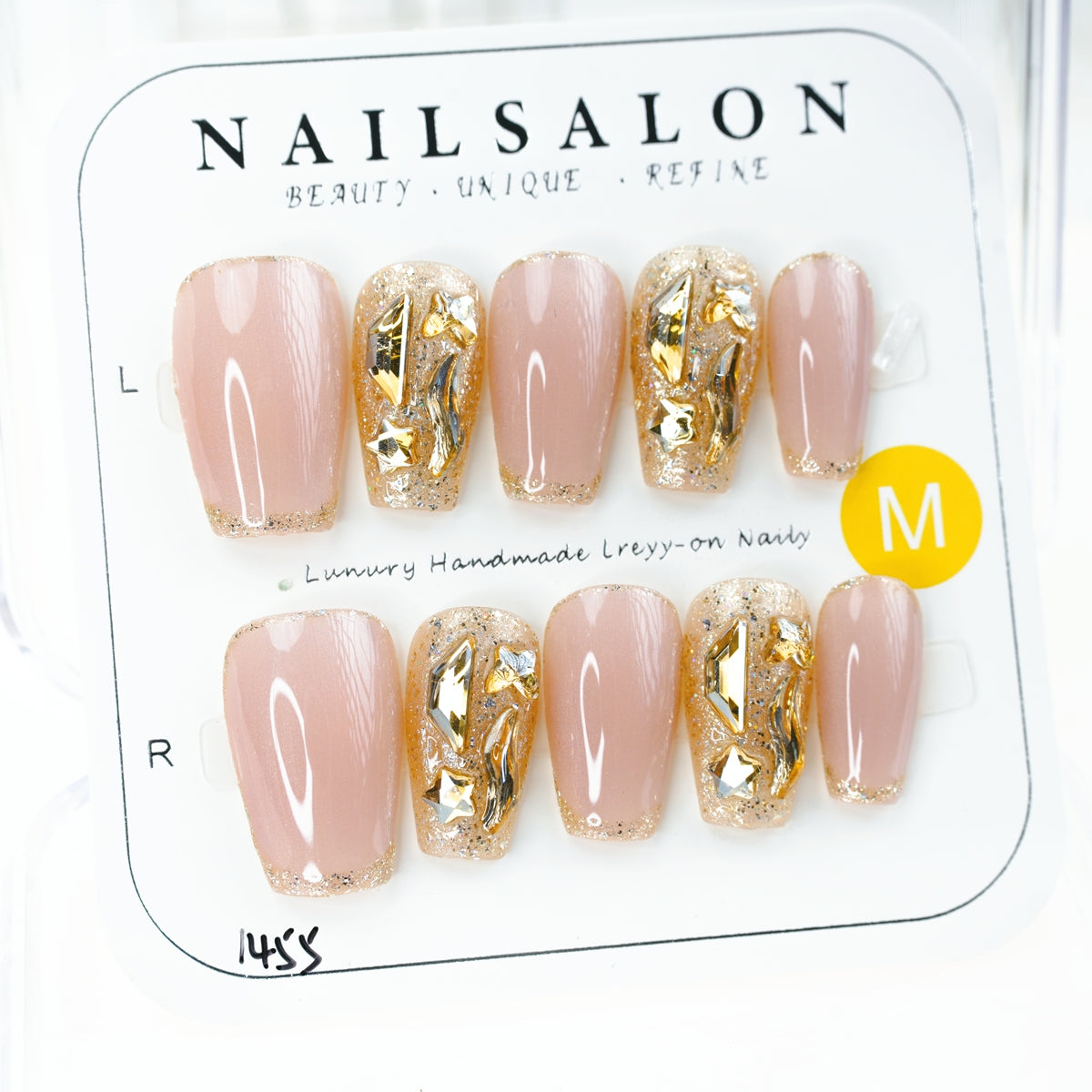 Handgemachte künstliche Nägel Abnehmbare vollständig abdeckende künstliche Nägel, Frauen Mädchen DIY Maniküre