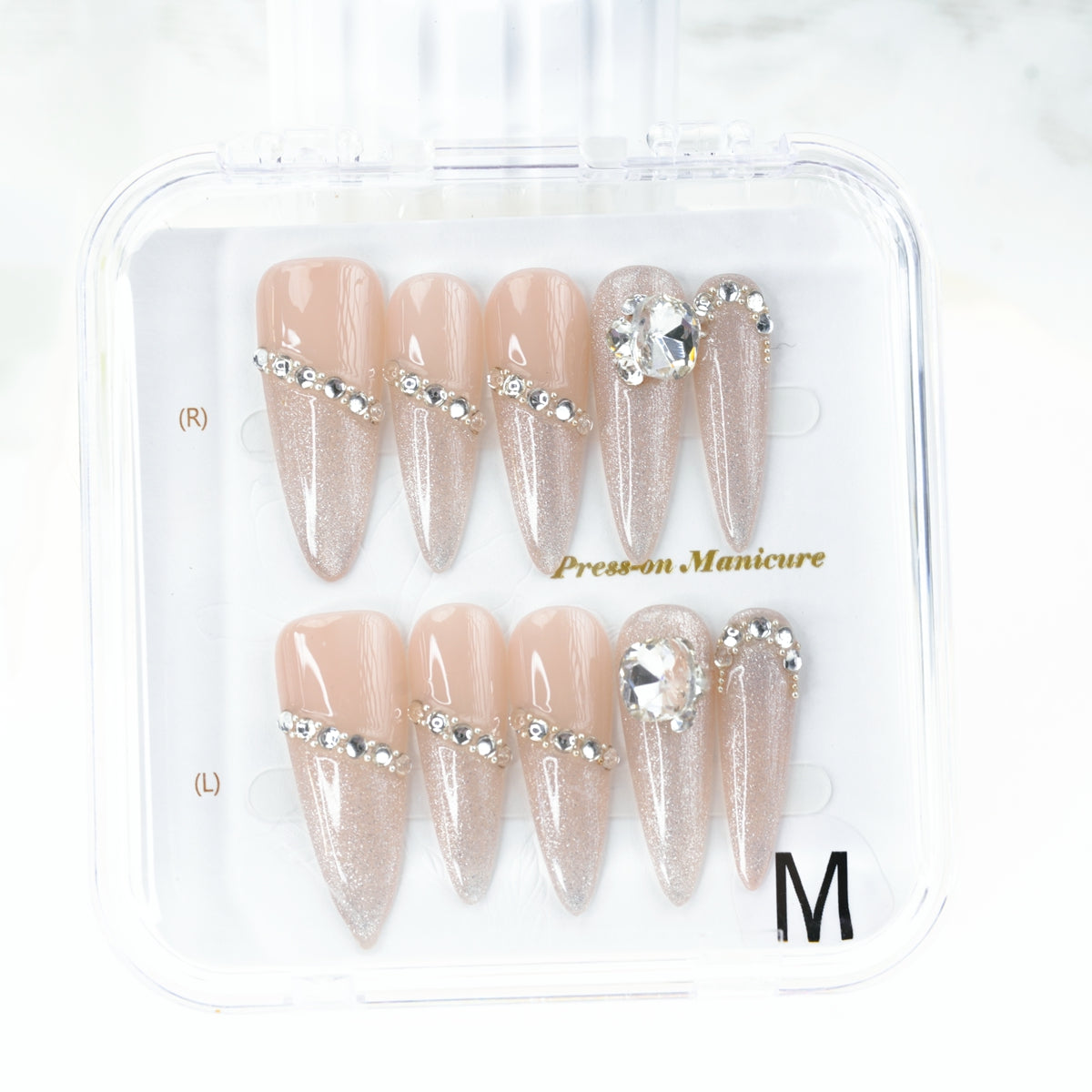 Handgemachte künstliche Nägel Abnehmbare vollständig abdeckende künstliche Nägel, Frauen Mädchen DIY Maniküre