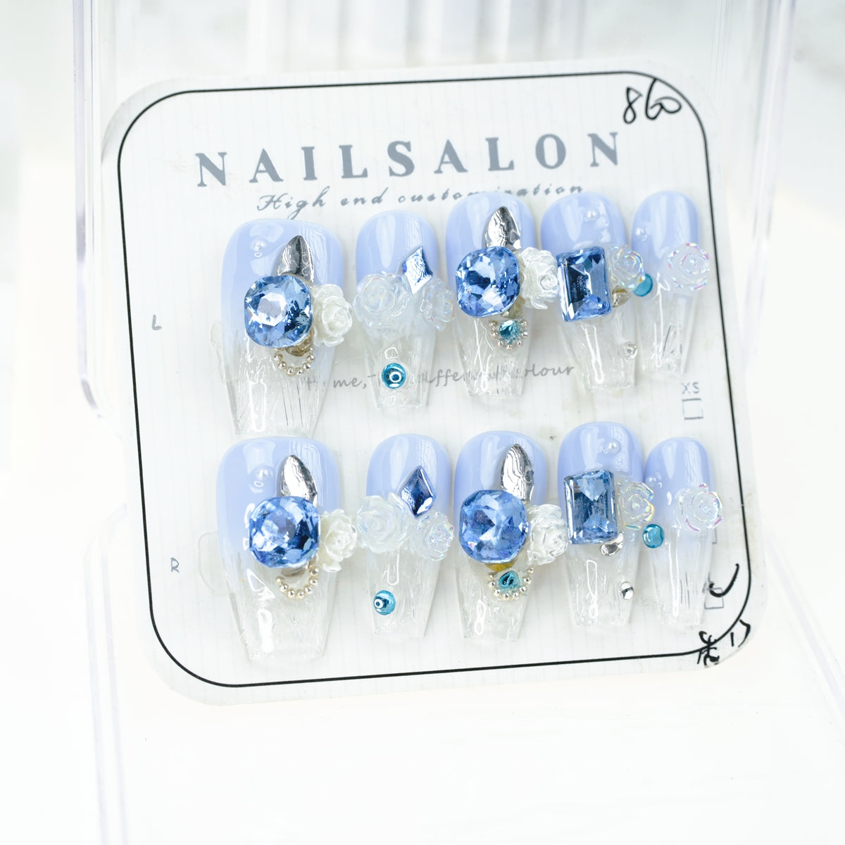 Handgemachte künstliche Nägel Abnehmbare vollständig abdeckende künstliche Nägel, Frauen Mädchen DIY Maniküre