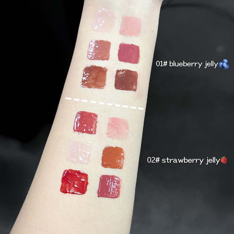 CAPPUVINI Lip Jelly – Lipgloss-Palette mit 6 Farben, Spiegelglanz und Silikon-Applikator, 6 g