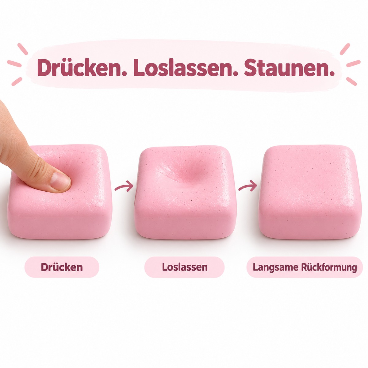 Toast-Squishy mit Toastduft – weiches Slow-Rising-Knautschspielzeug, 4 Farben zur Auswahl, 1 Stück