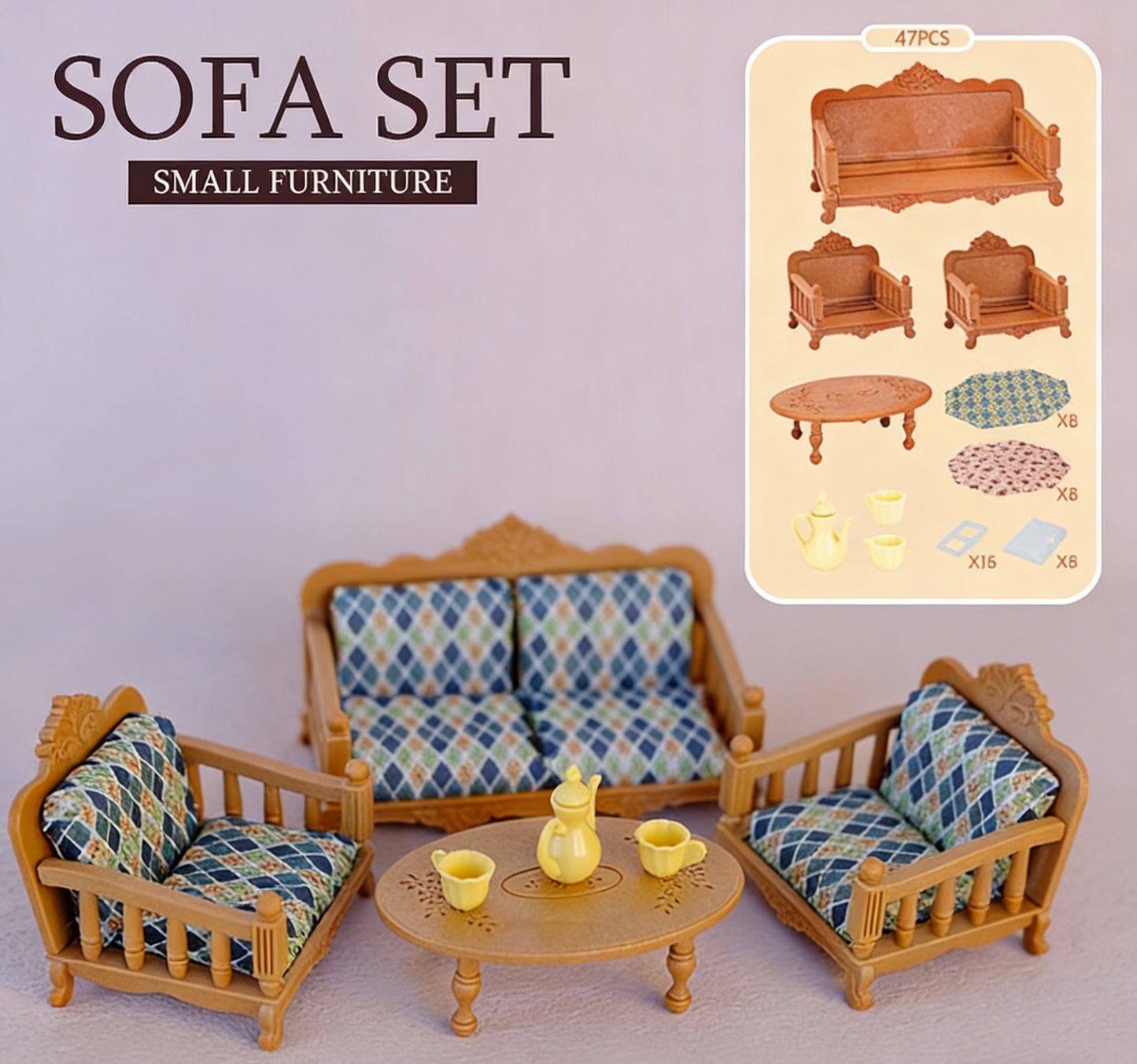Style Nova Dekoration Wohnzimmer Szene Set
